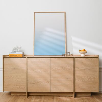 Japandi senkki 200x38x90 cm tammi